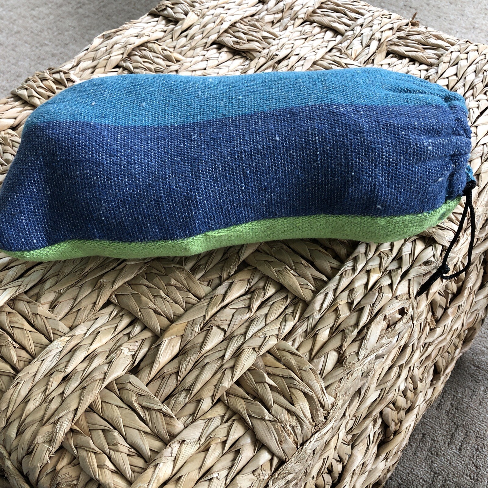 Unbranded Striped Polyester Hammock In A Bag Up To 190 Lbs