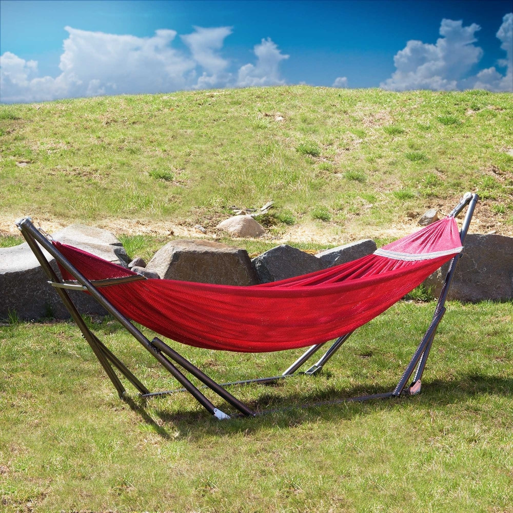 Quality Home Hammock with Stand-Red