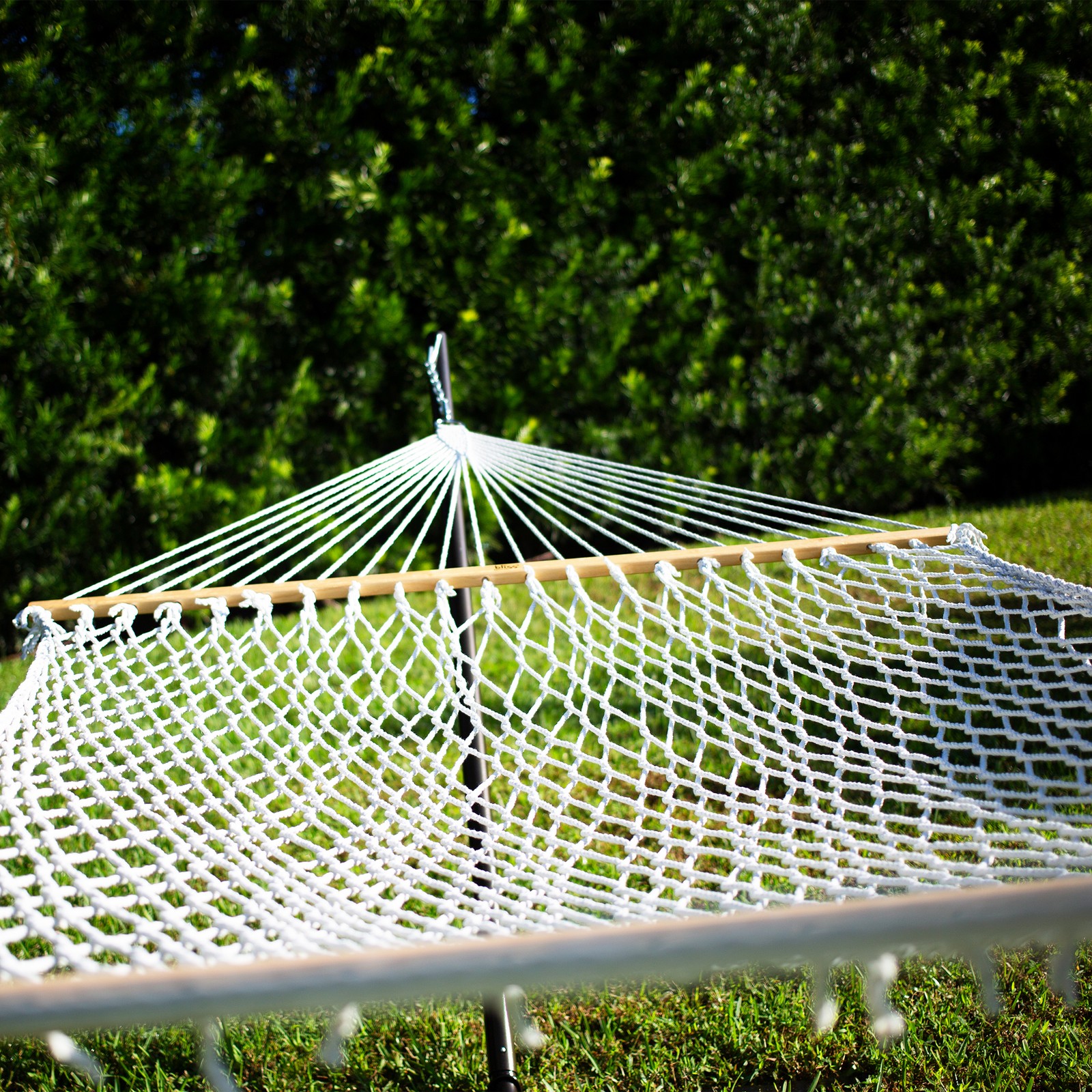 Bliss Hammocks Classic 2-Person Polyester Rope Hammock w/Spreader Bar, 80×60