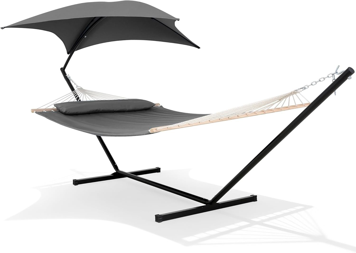 Foldable Hammock with Stand Dark Gray