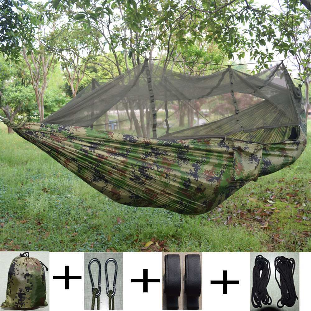 Military Jungle Hammock Mosquito Net Camping Travel Parachute Hanging Bed Tent