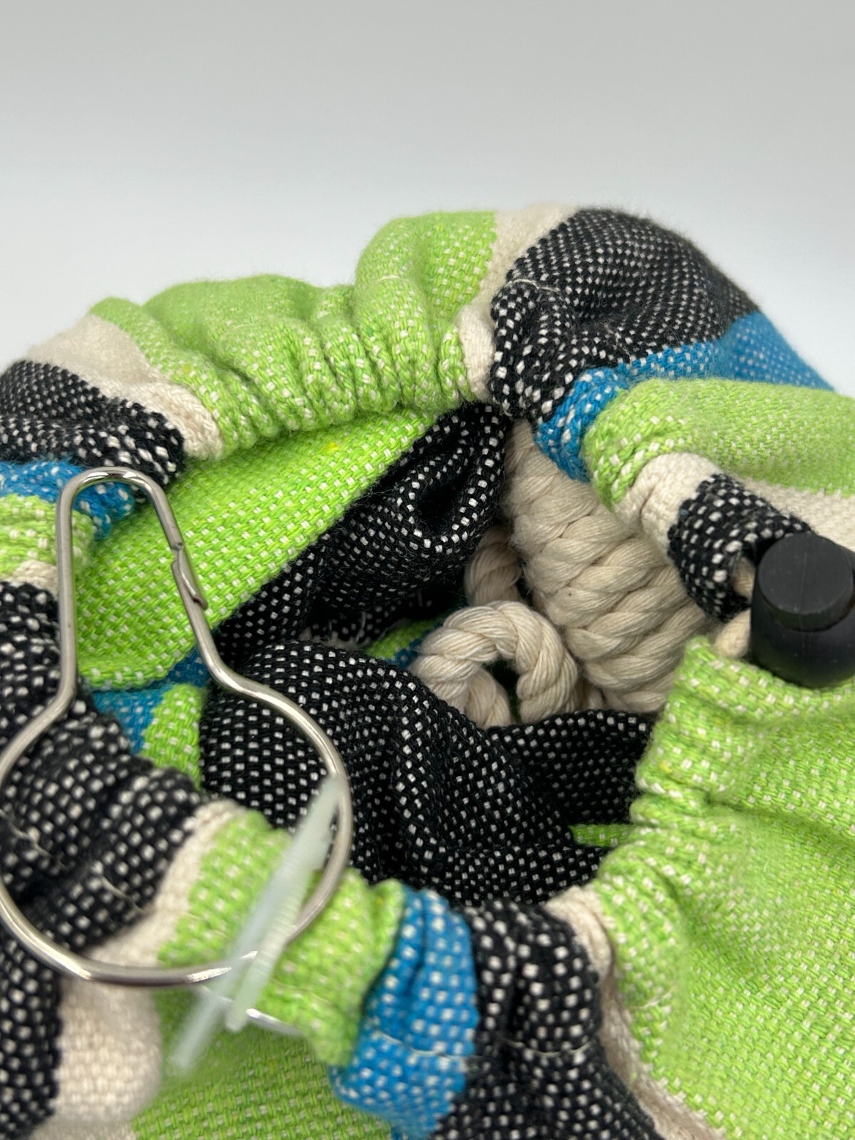 Bliss Oversized Striped Canvas Hammock in a Bag 265 Lb Limit