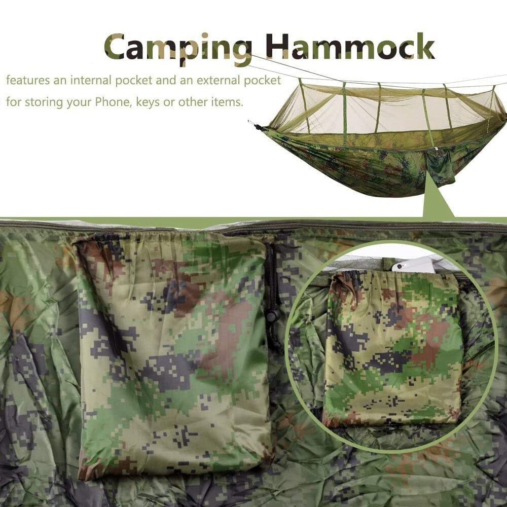 Camping Hammock Tent with Mosquito Net Portable Sleeping Hammock Hanging Bed