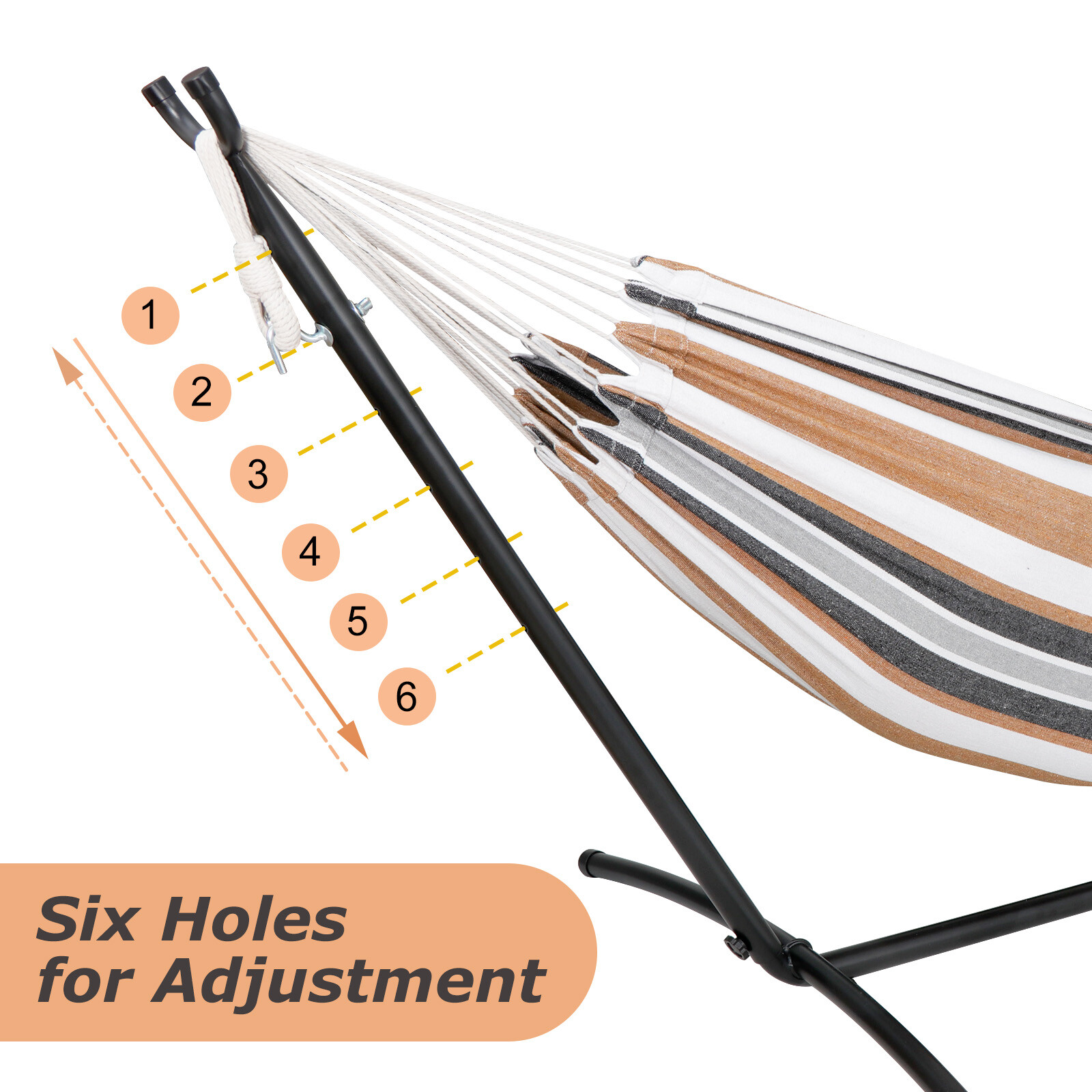 Patio Use Portable Hammock with Stand for 2 person with Carrying case Outdoor