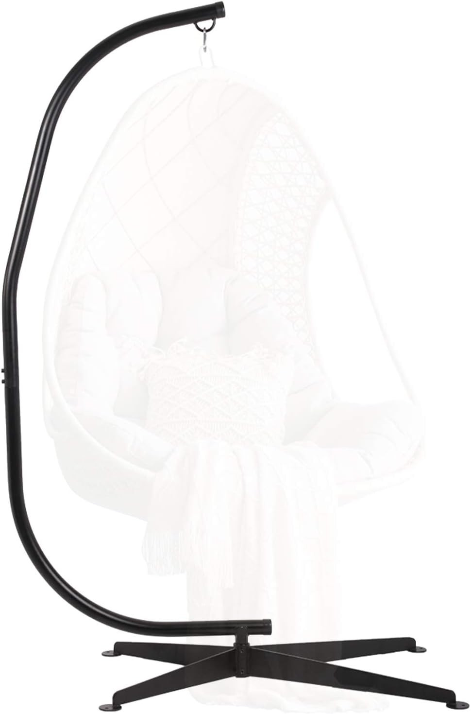 Heavy Duty C Stand for Hammock Chair – Indoor/Outdoor Use, Black