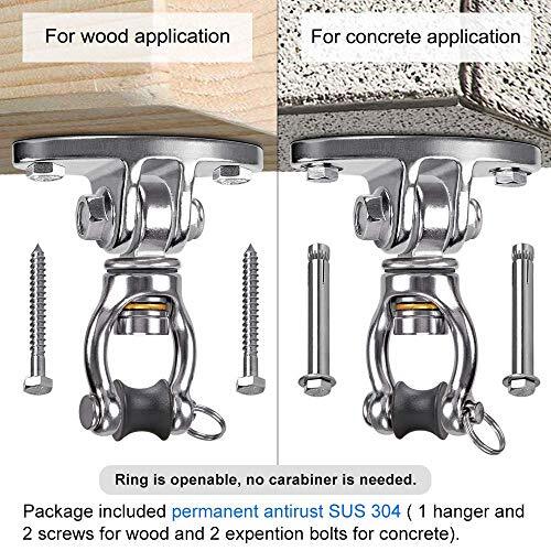 Swivel Swing Hanger Stainless Steel Ceiling Hook Heavy Duty Porch Hammock Chair