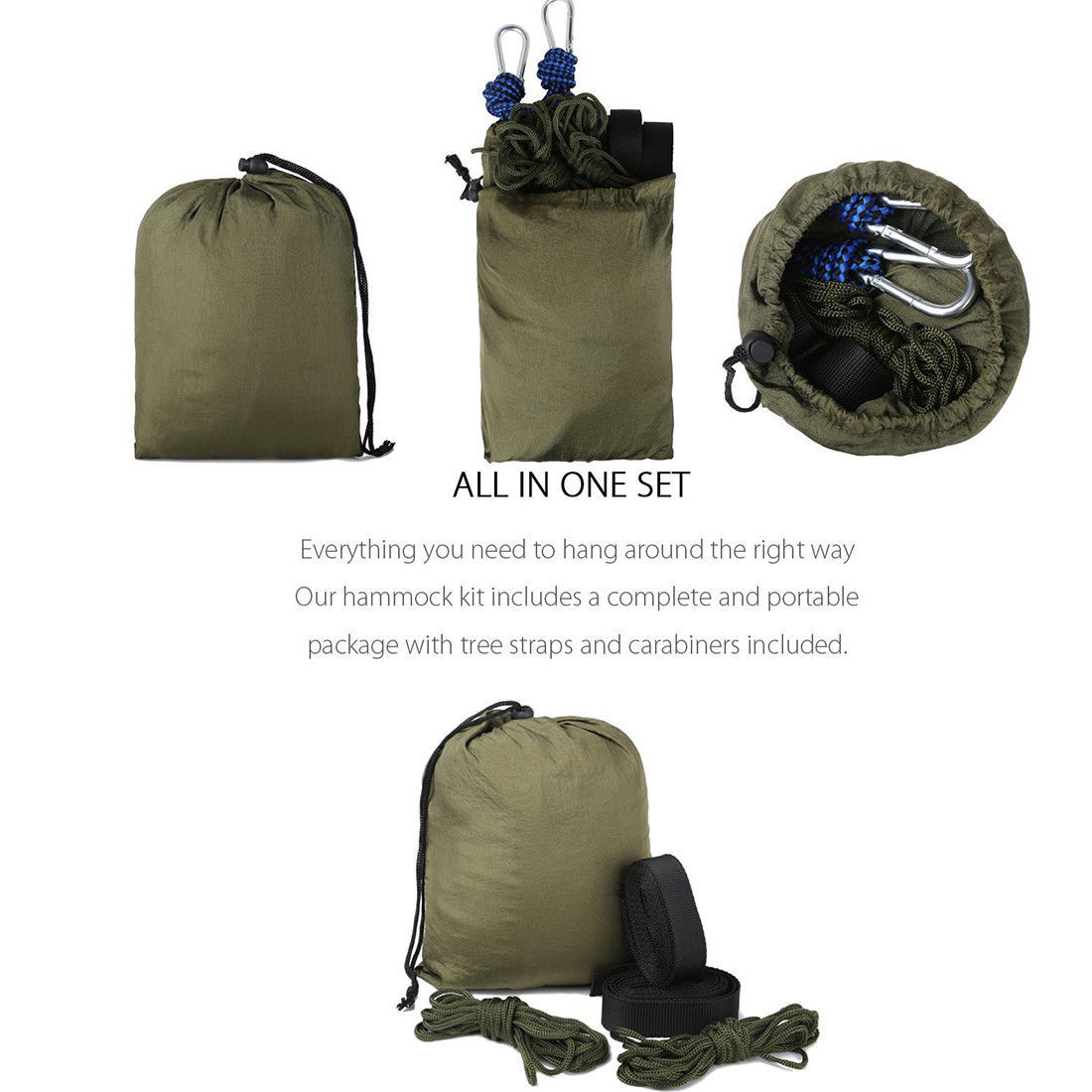 Military Jungle Hammock Mosquito Net Camping Travel Parachute Hanging Bed Tent