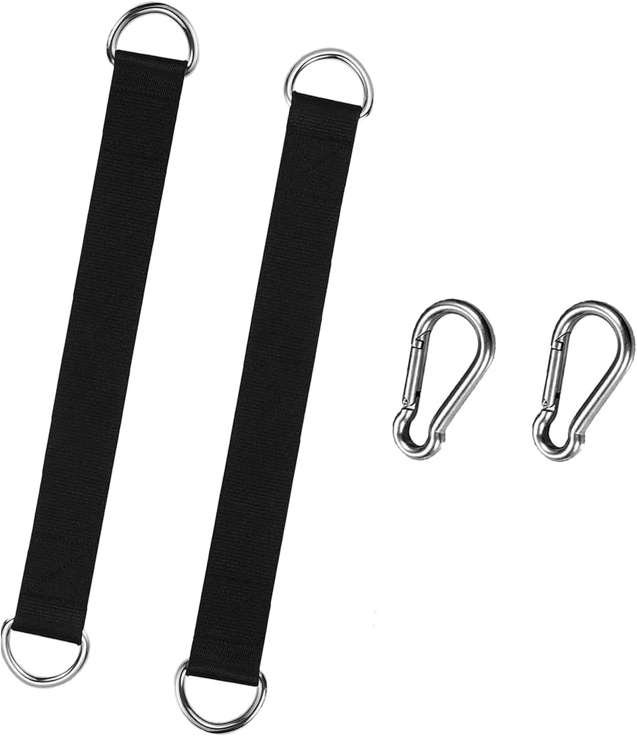 2 PCS Tree Swing Straps Hanging Kit, Fitness Pull Up Black
