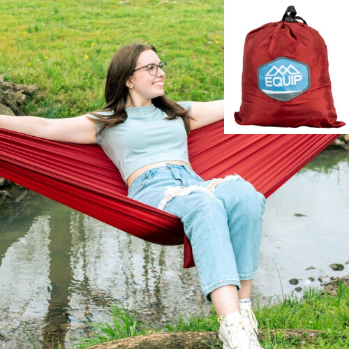 Person Tree/Travel Hammock Verdigris RED, BLUE, GREEN, 108″ L x 56″ W x .05″ H