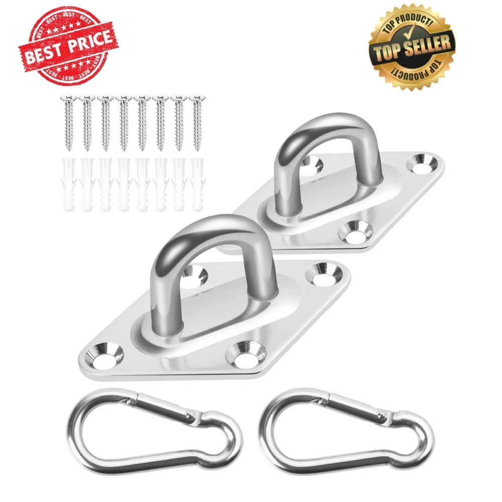 Heavy Duty Hammock Hanging Kit – 1000 Lb Capacity Swing Hooks, Ceiling Hooks for