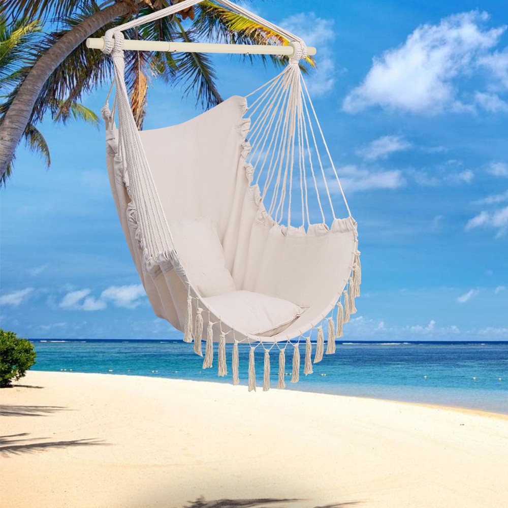 New Chair Hanging Rope Swing Hammock Outdoor Porch Patio Yard Seat Mul Colors