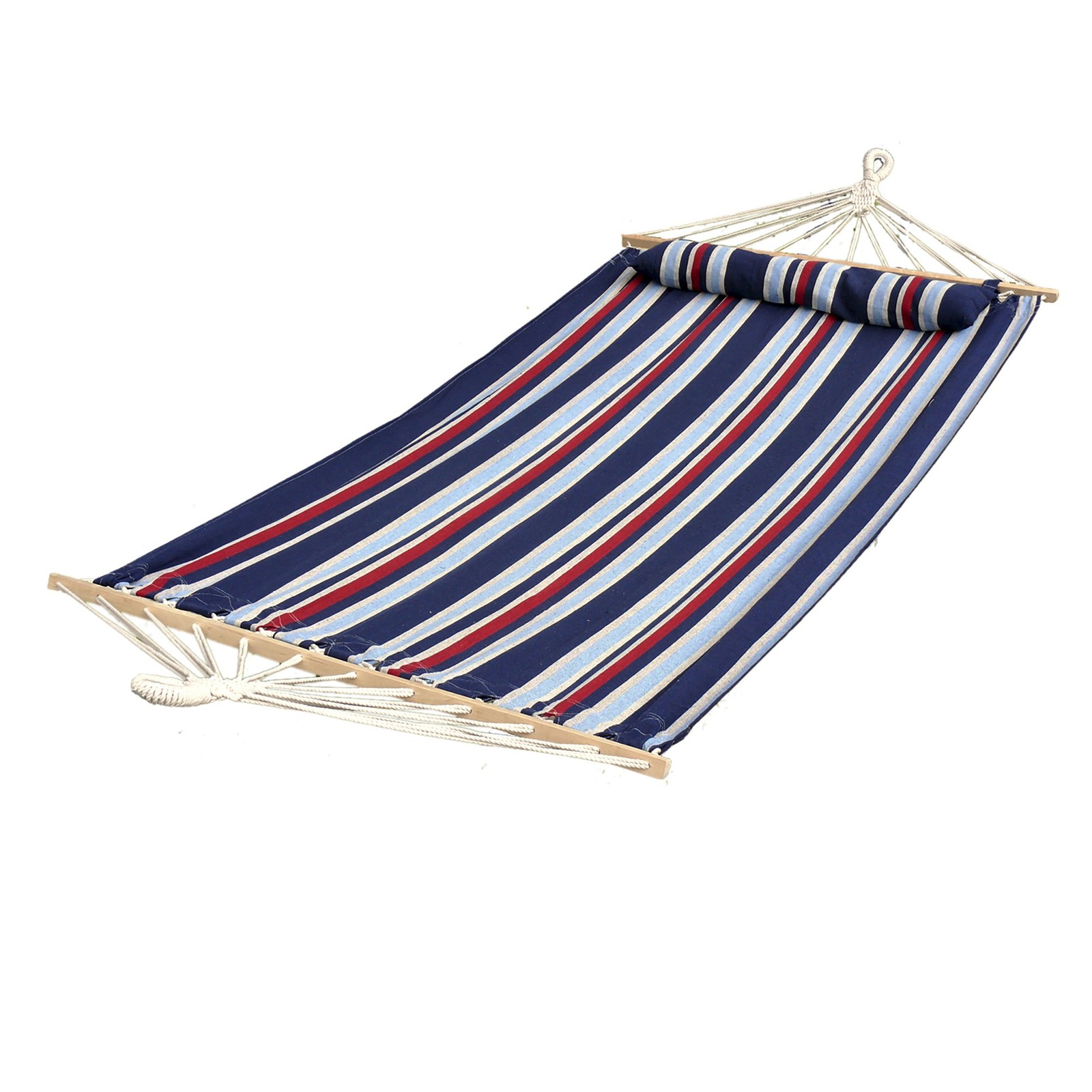 Bliss Hammocks Caribbean Hammock with Pillow and Hardware, 48″ Wide, Patriot