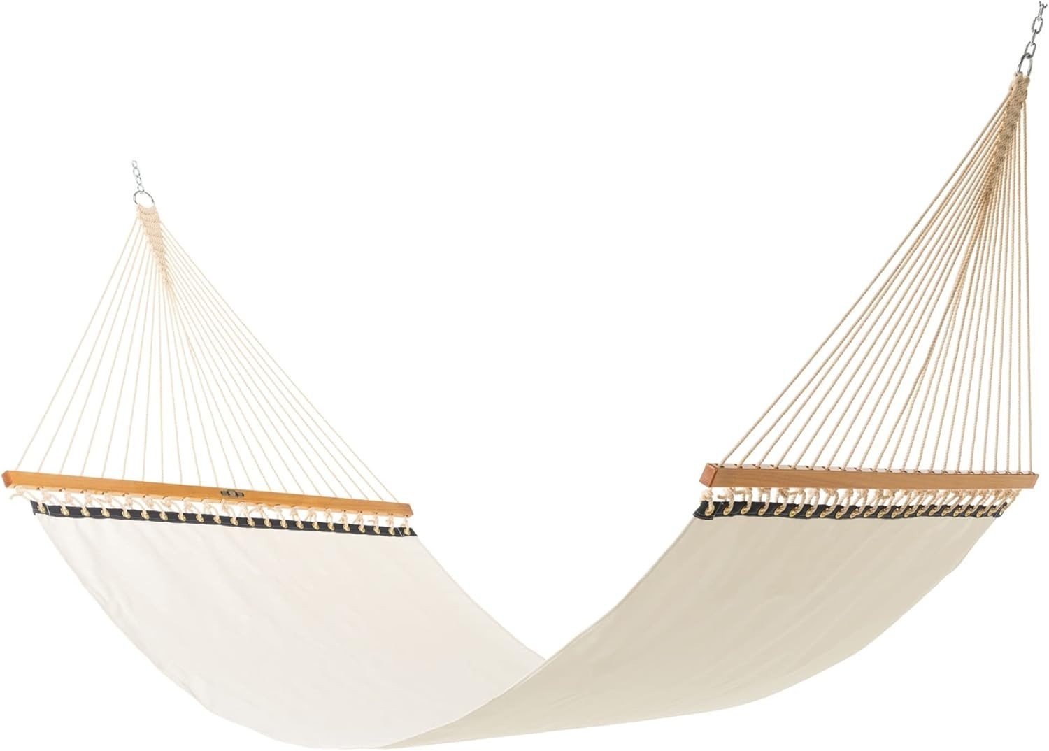 Original Pawleys Island Large Way White Sunbrella Quick Dry Hammock 13 ft. x 55