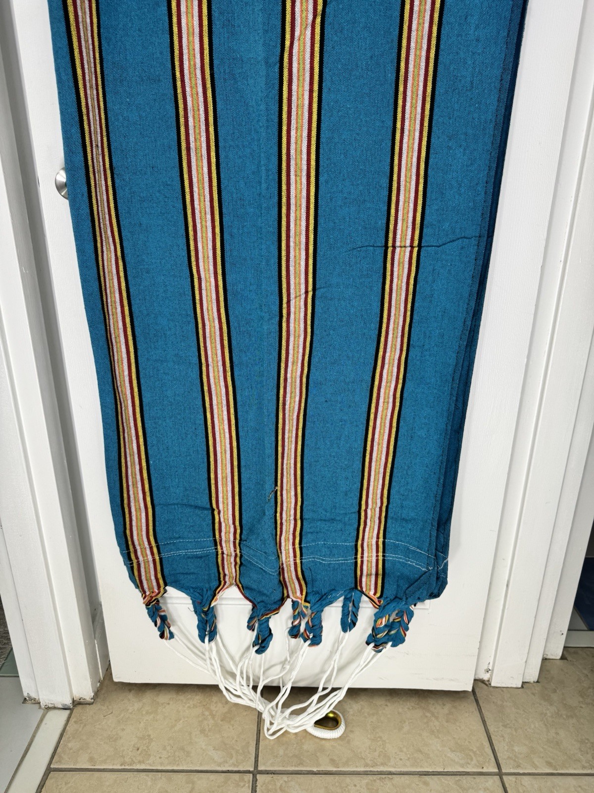 Artisan Woven Cotton Hammock from Colombia – Indoor/Outdoor Use