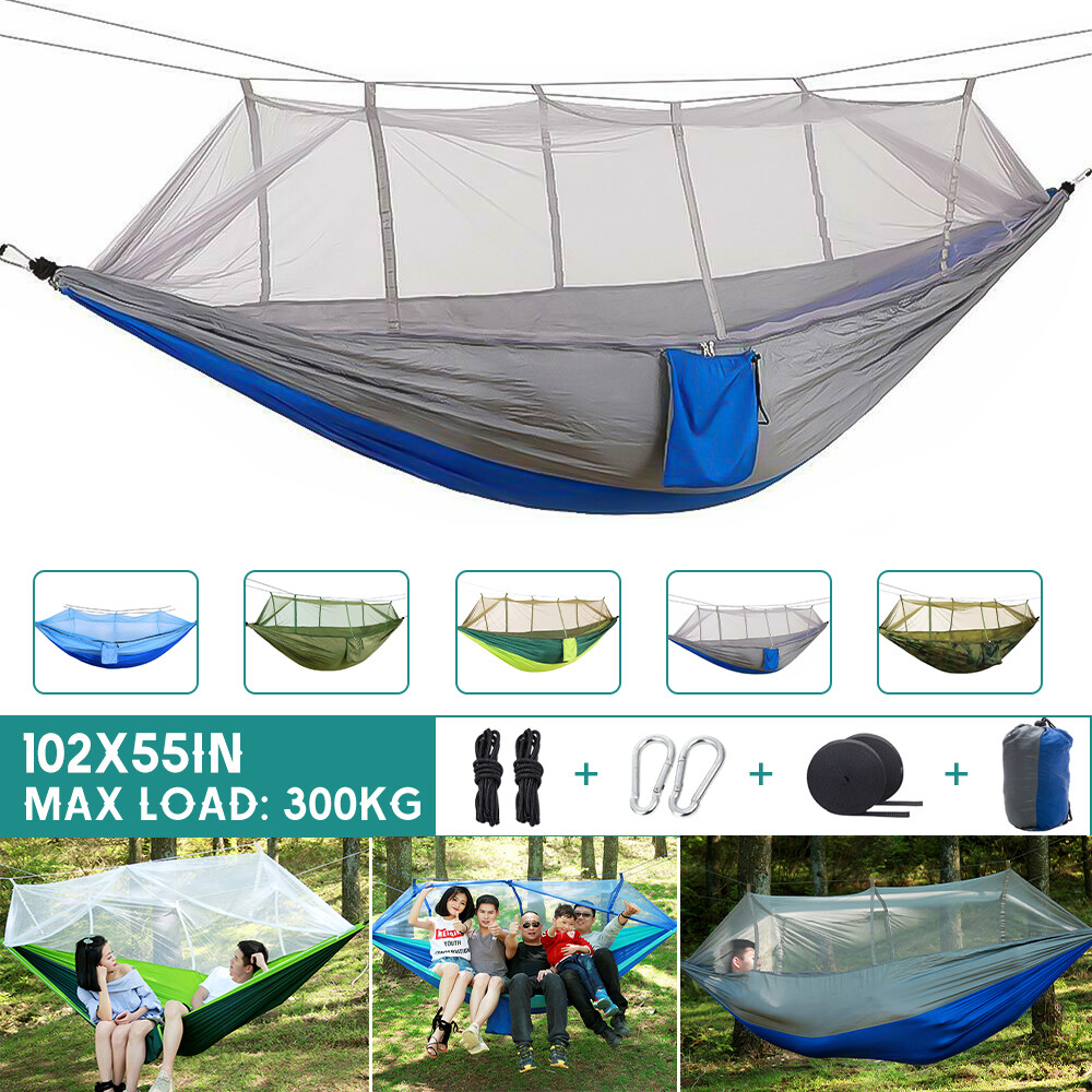 2 Person Double Camping Hammock Chair Bed Outdoor Garden Hanging Swing Sleeping