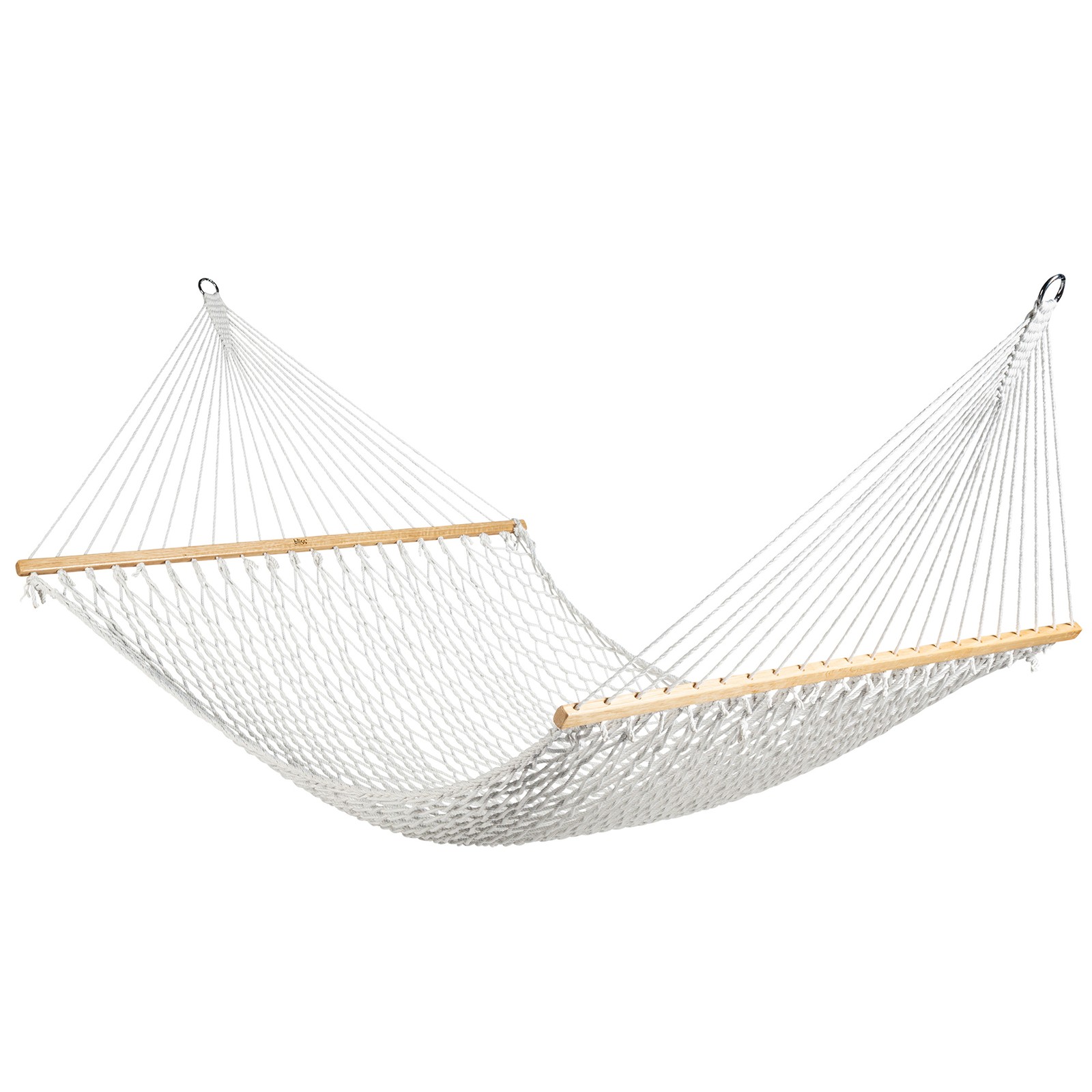 Bliss Hammocks Classic 2-Person Polyester Rope Hammock w/Spreader Bar, 80×60