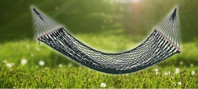 Green Mesh 78″ x 39″ Hammock for Home, Backyard, and Camping