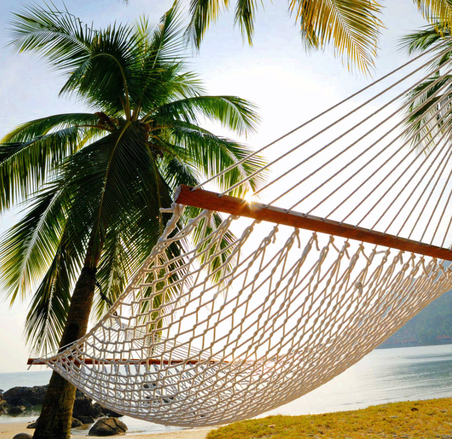 Castaway Living 13ft Double Cotton Rope Hammock w/ Chains Hooks 450lb