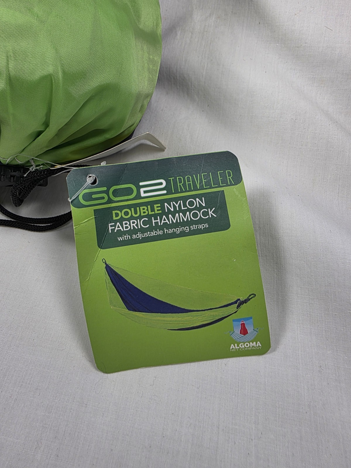 Algoma GO2Traveler 2928LN Double Nylon Hammock w Adjustable Hanging Straps
