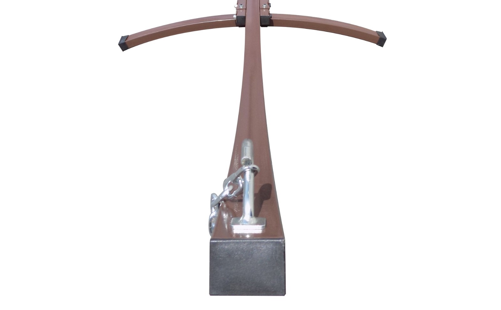 Petra Leisure 15 Ft In/Outdoor Brown Steel Arc Hammock Stand + Beige Hammock Bed