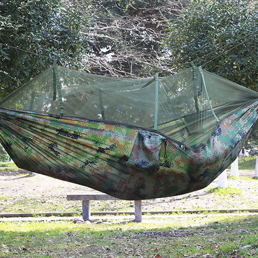 Military Jungle Hammock Mosquito Net Camping Travel Parachute Hanging Bed Tent