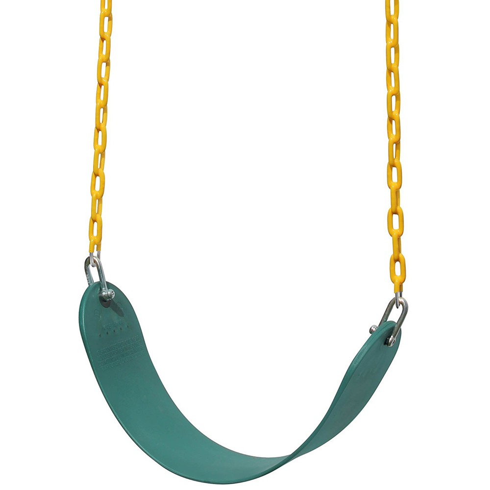 1-4PCS Playground Swing Seat, Heavy Duty Chain Plastic Coated, Birthday Gift Set