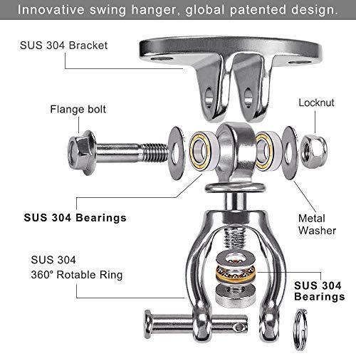 Swivel Swing Hanger Stainless Steel Ceiling Hook Heavy Duty Porch Hammock Chair