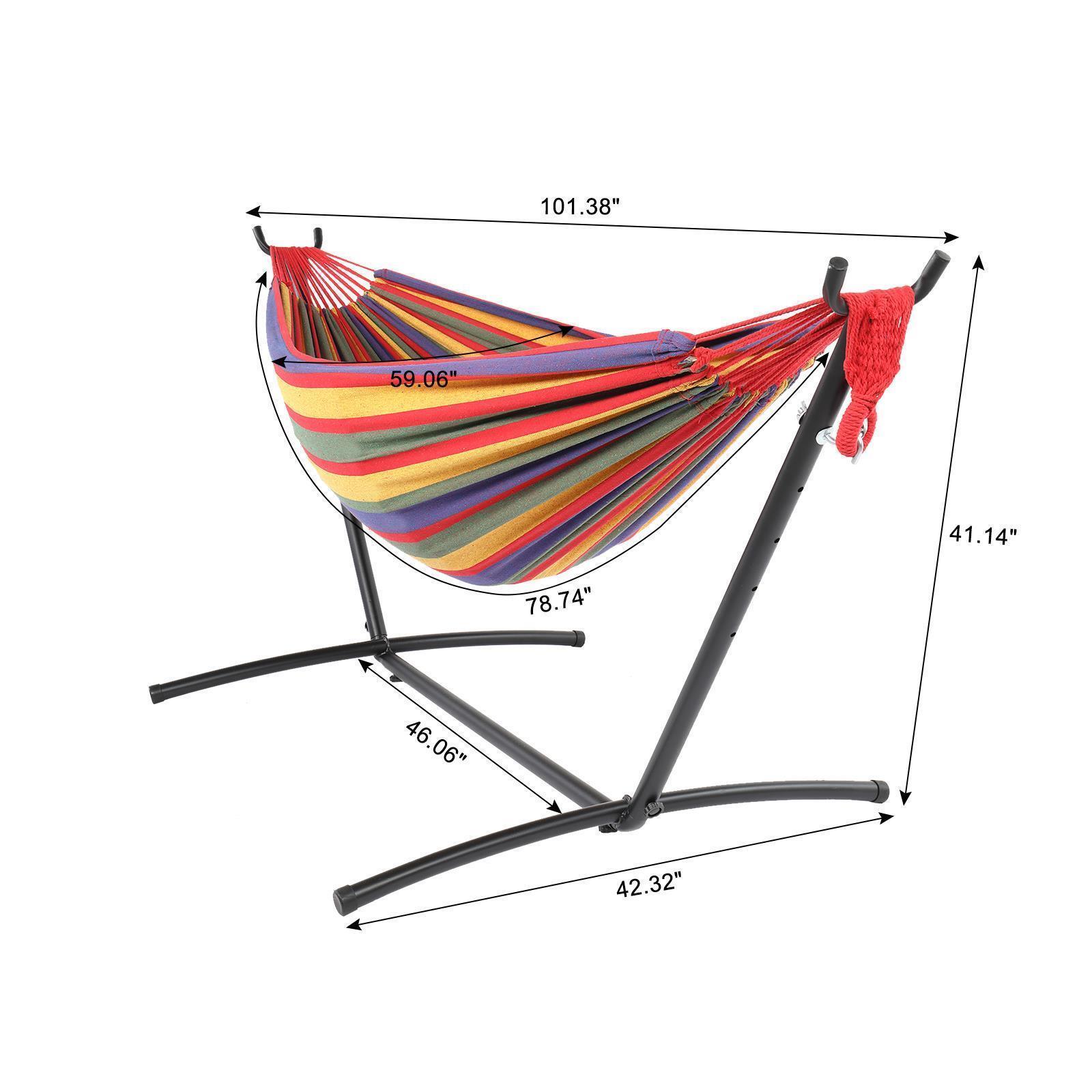 Hammock with Stand for 2 person with Carrying case Outdoor Patio Furniture