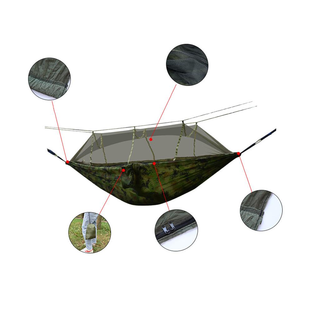 Camping Hammock Tent with Mosquito Net Portable Sleeping Hammock Hanging Bed