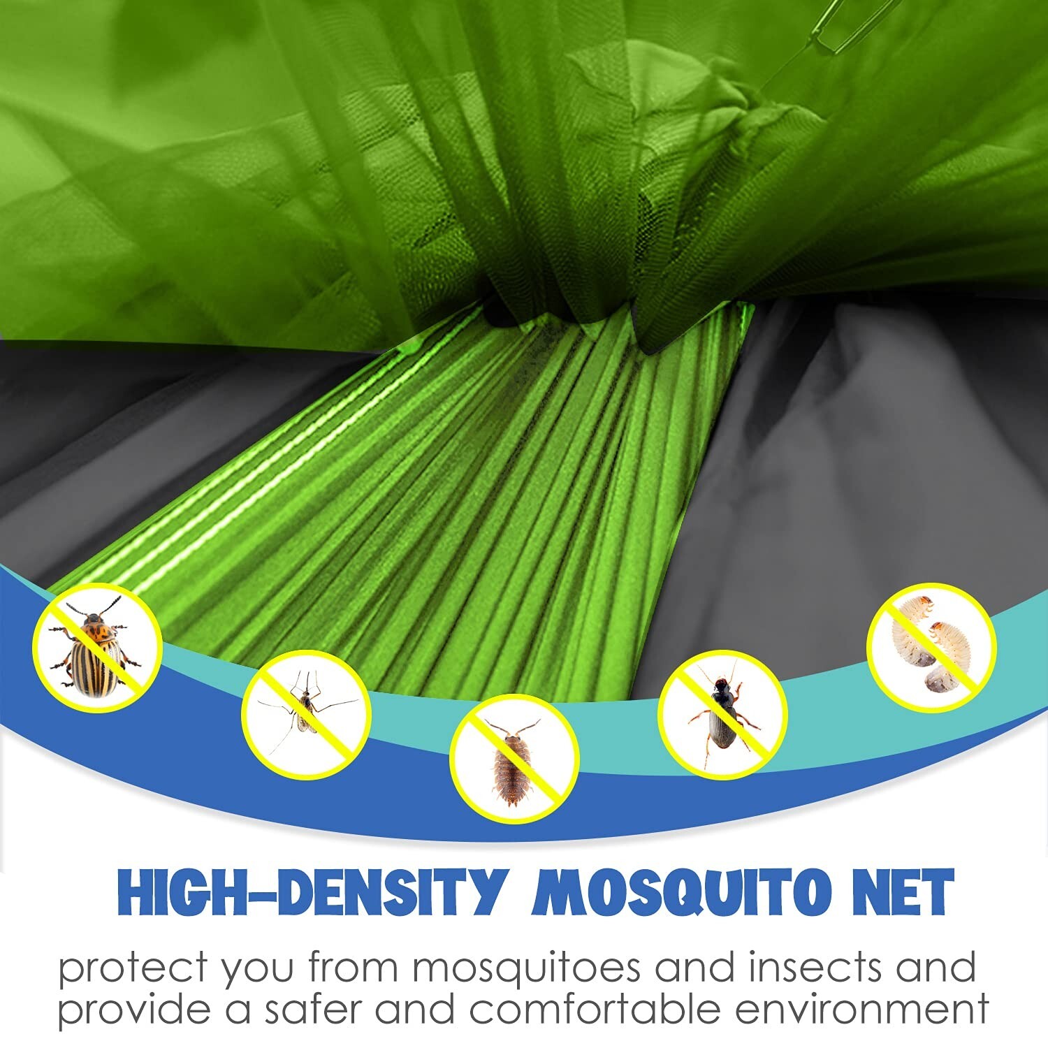 Double Person Camping Hammock Tent with Mosquito Net Hanging Bed Portable