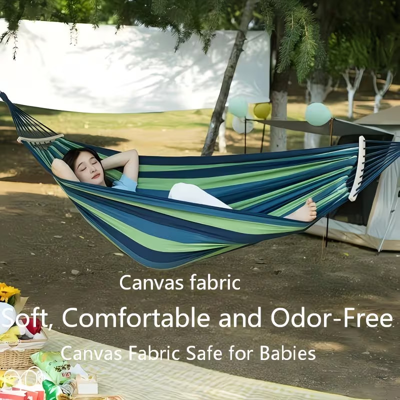 2 Person Double Camping Hammock Chair Bed Outdoor Hanging Swing Sleeping Garden
