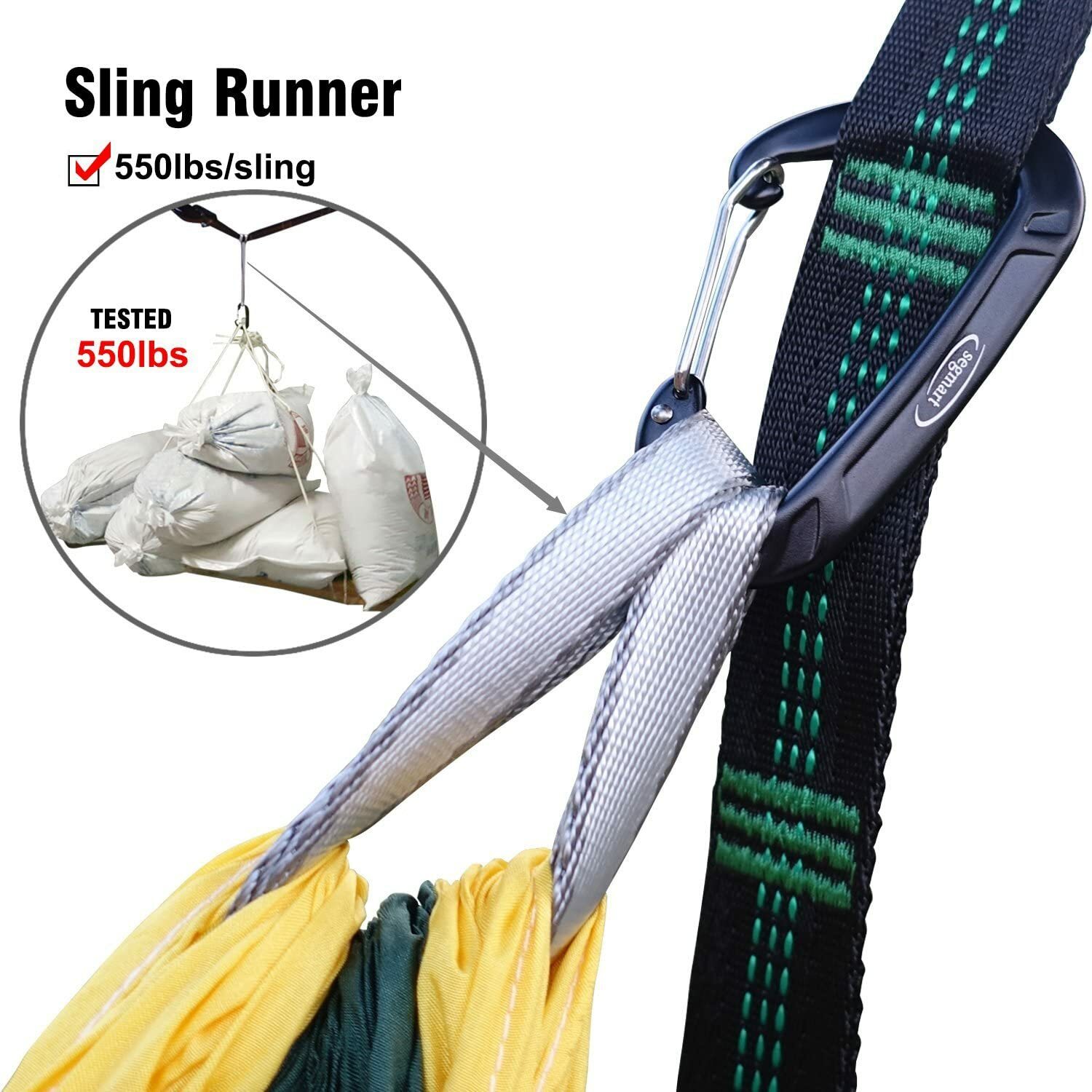 Camping Hammock Double & Single Portable Hammocks with 2 Tree Straps
