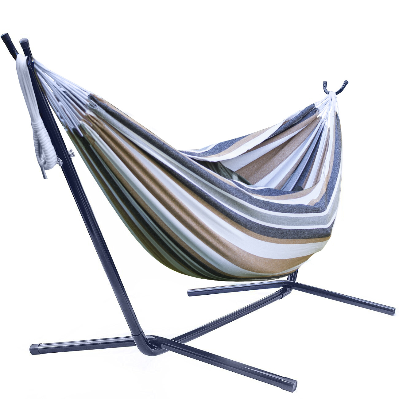 Sorbus Double Hammock w/ Steel Stand – 2 Person (450 LBS) Adjustable Hammock Bed