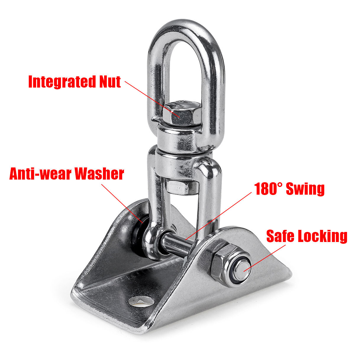 Hammock Hook Swing Chair Hanging Kit Heavy Duty Swivel Hanger Ceiling Mount Set