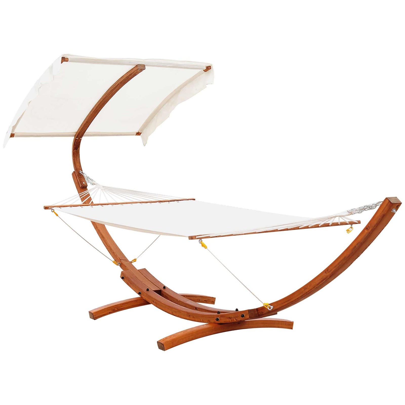 Arc Hammock 2-Person Outdoor with Canopy Stand, Extra Wide Backyard Swing Chair,
