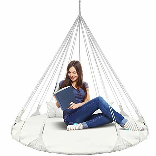 Sorbus Hanging Swing Nest Pillow, Double Hammock Daybed Saucer Style Lounger