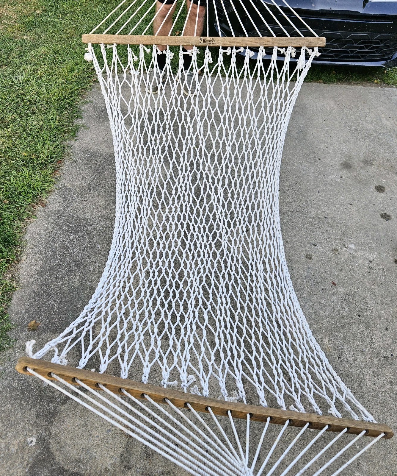 Genuine Hatteras Large 6 Ft Dura Cord Rope Hammock Beige