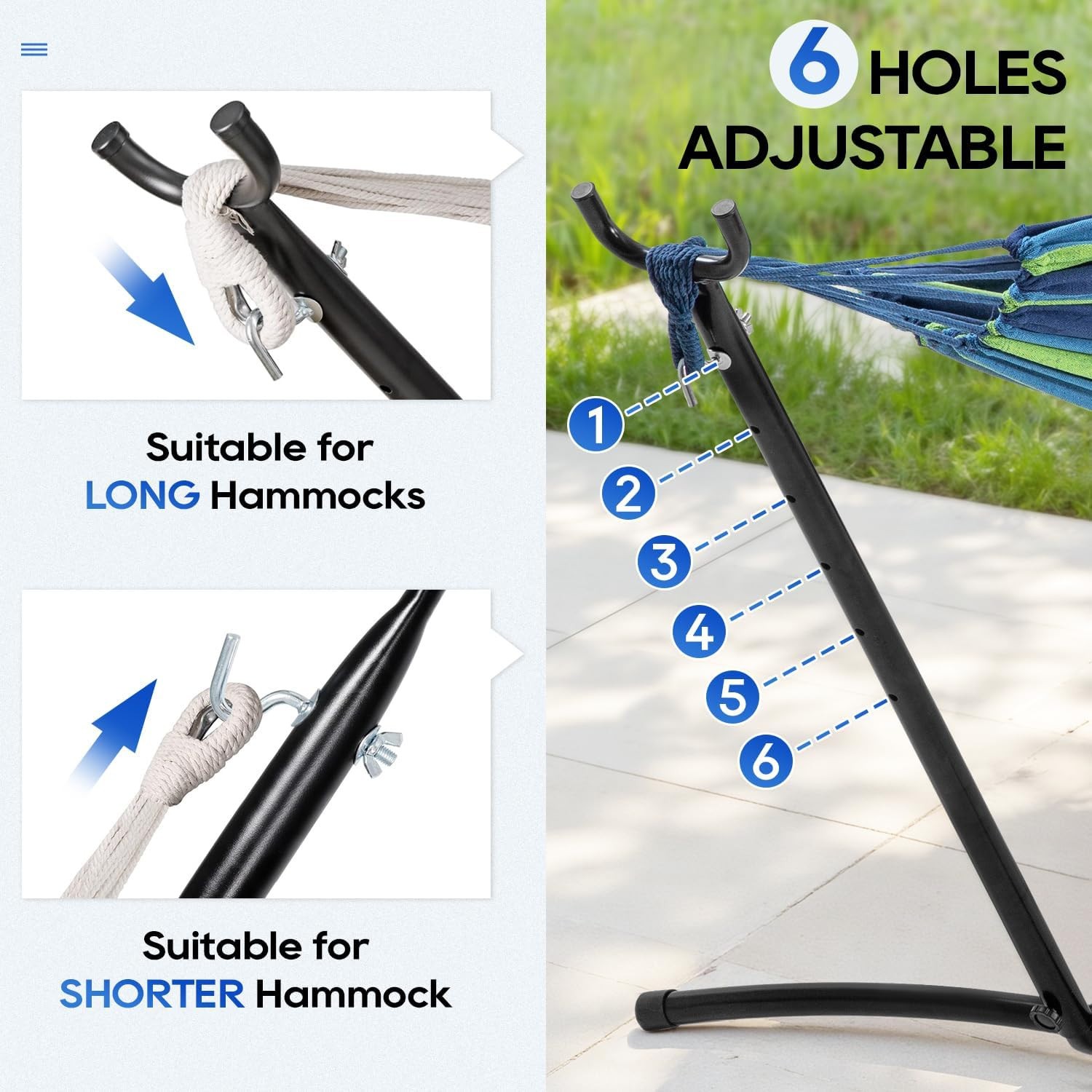 Hammock Stand Portable Heavy Duty Hammock Stand Portable Steel Stand Only, Black
