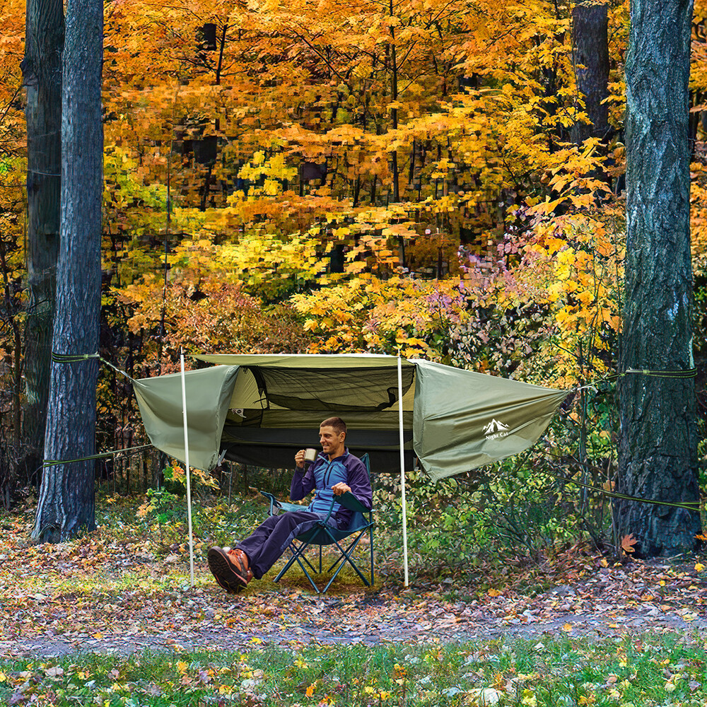 440lbs 1/2 Person Camping Hammock Tent Hanging Sleeping Bed with Mosquito Net US