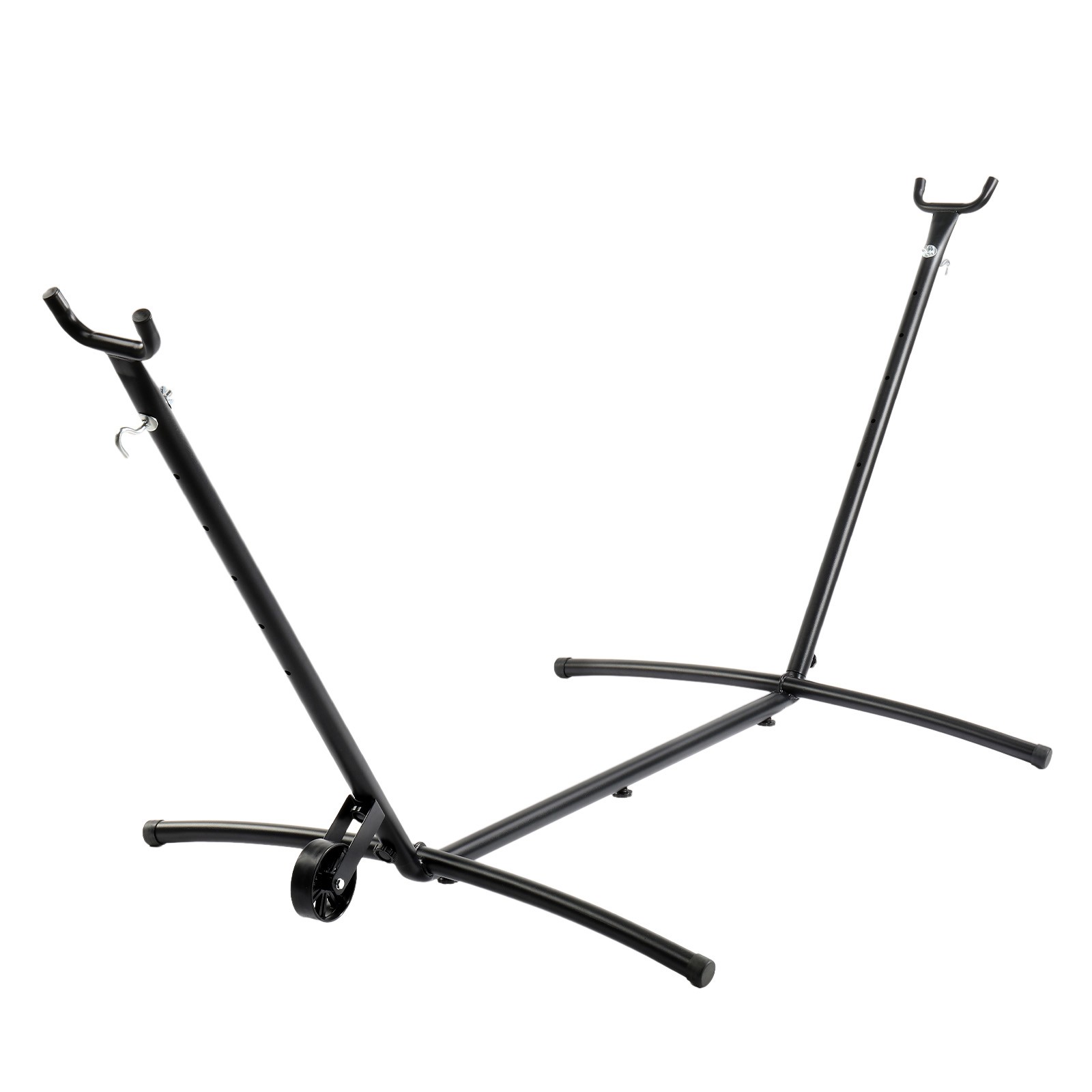 9 FT Steel Hammock Stand Only Adjustable Hooks, Carrying Bag, Wheel for Garden