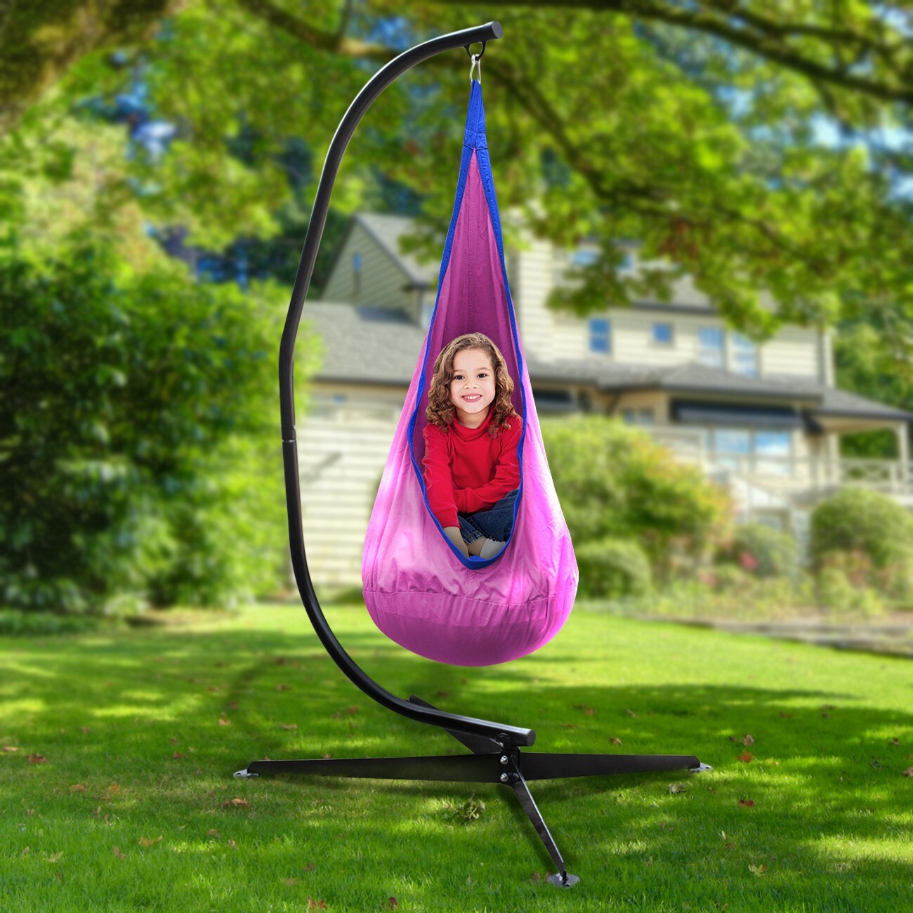 Sorbus Hanging Chair Stand -Heavy Duty 330lbs Capacity -Indoor/Outdoor (C Style)