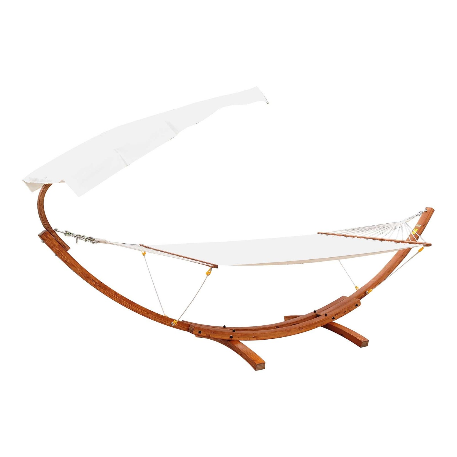 Arc Hammock 2-Person Outdoor with Canopy Stand, Extra Wide Backyard Swing Chair,