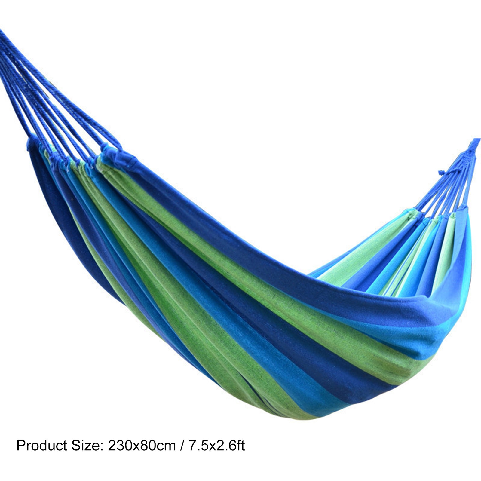 Camping Hammock Double Portable Hammock With 2 Tie Straps Colorful Stripe Cloth