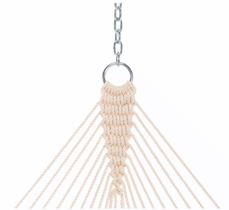 Pawley’s Island Large DuraCord Rope Hammock 13ft Sunbrella White 450lb USA