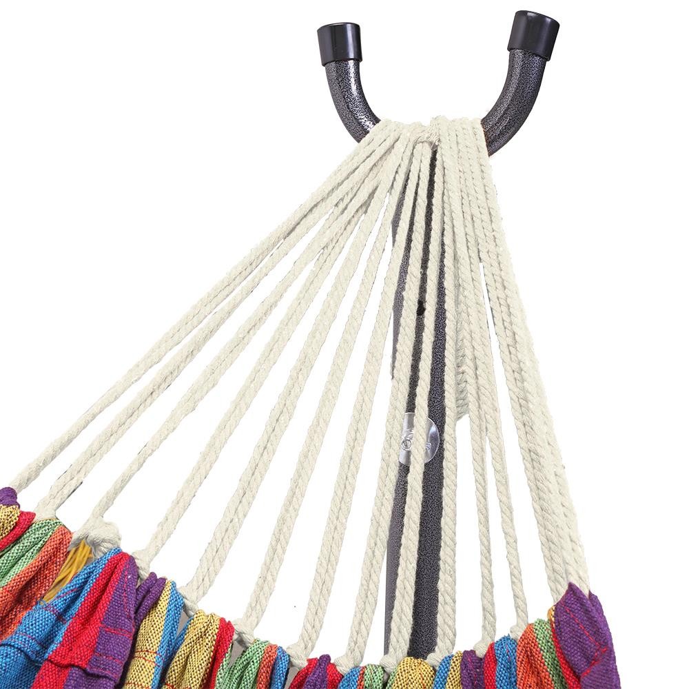 9 FT Double Hammock With Stand Set Steel Outdoor Black Stand With Carrying Case