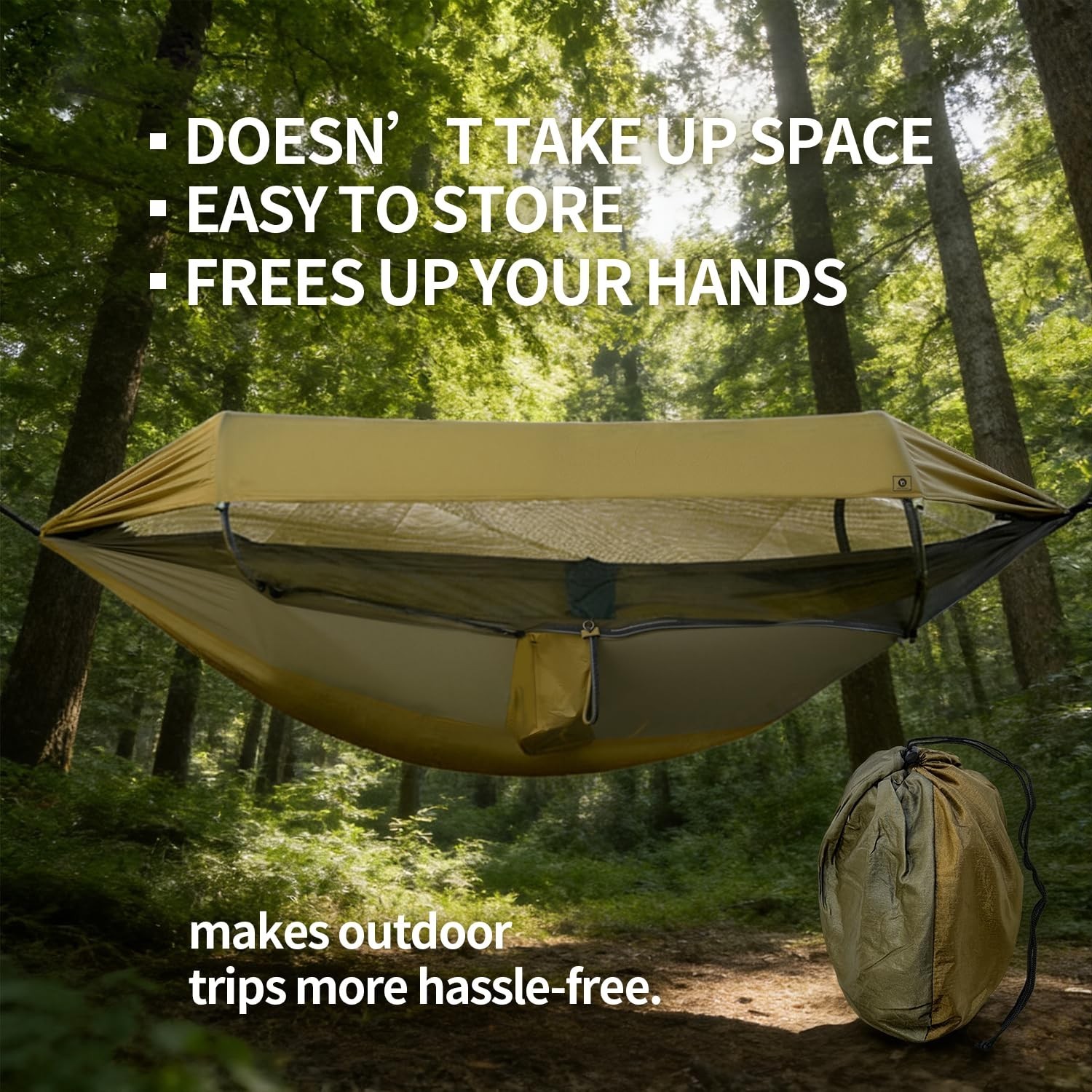 Portable Double Person Camping Hammock Tent with Mosquito Net Hanging Bed Nylon