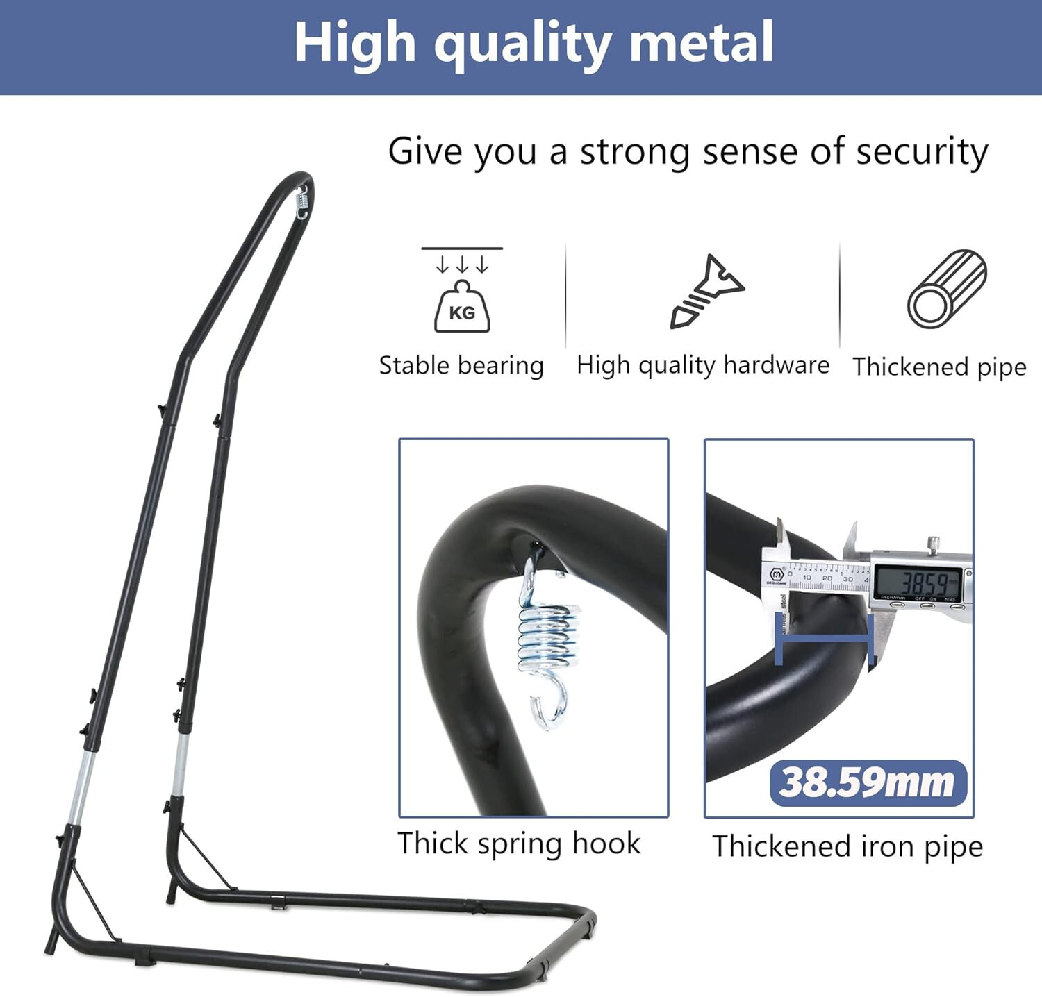 Stand Only-Hammock Chair Stands Hanging Hammock Stands Adjustable Height