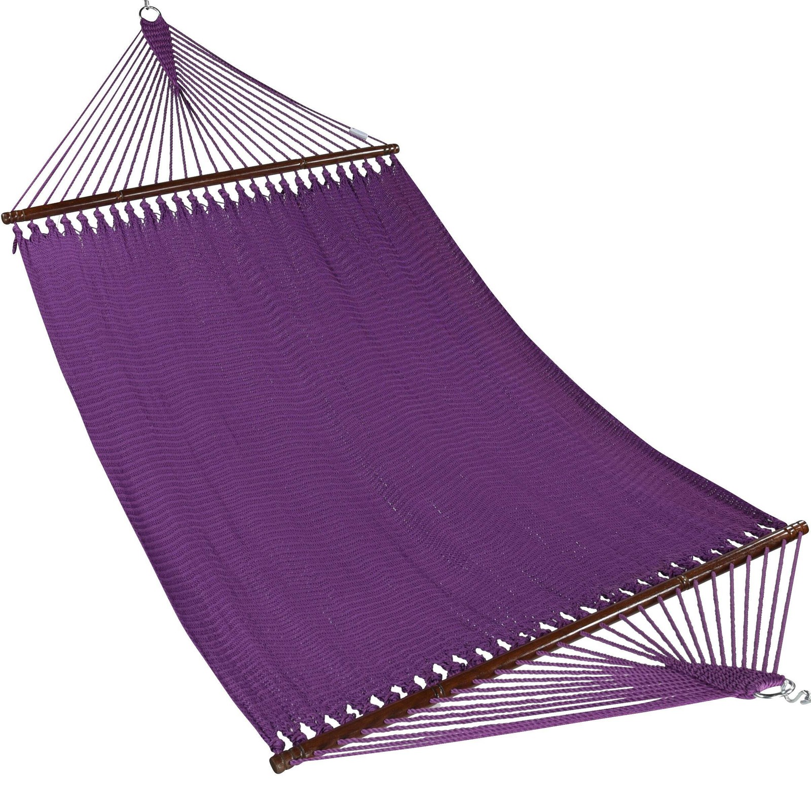 Jumbo Caribbean Hammock Purple and Wood Arc Hammock Stand