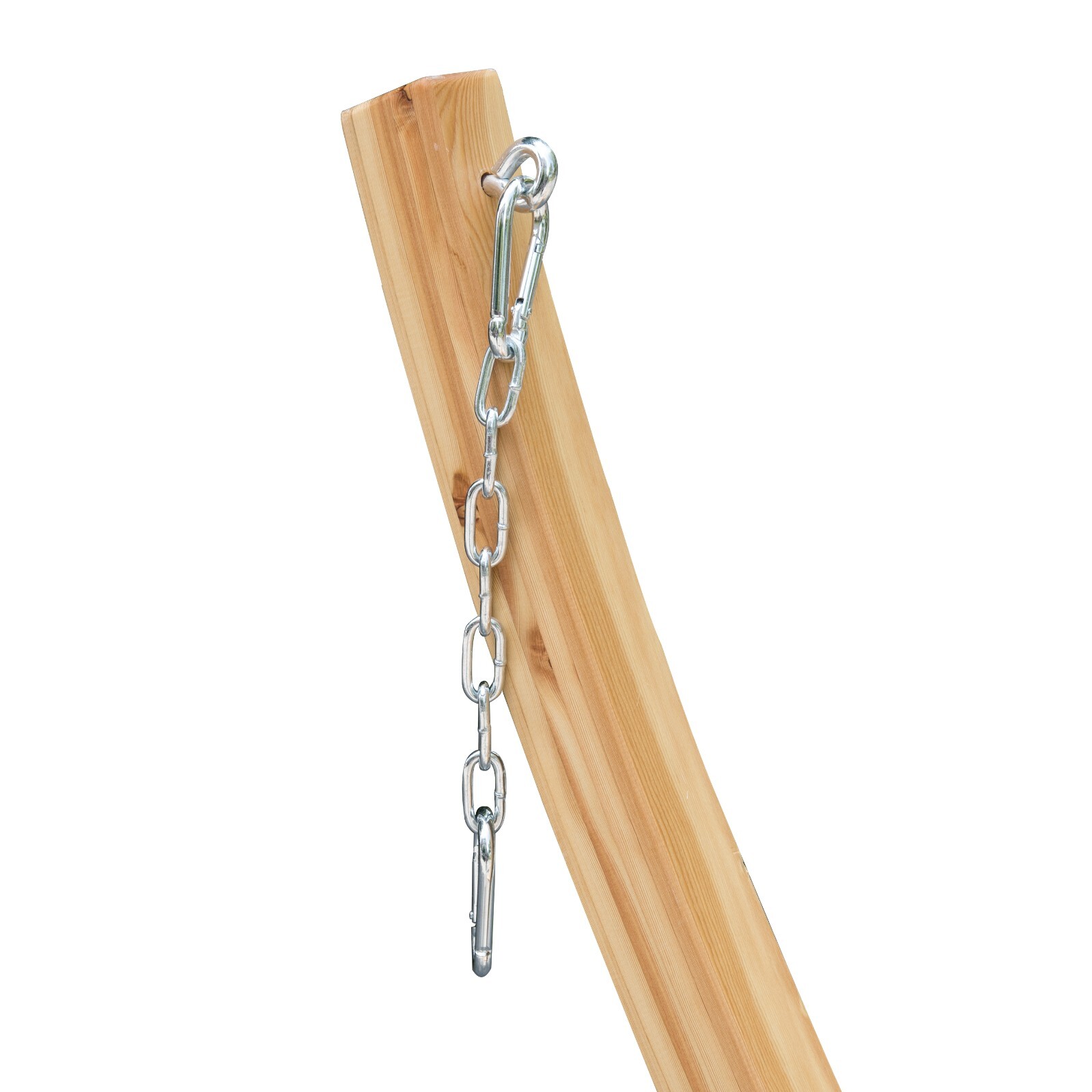10 Feet Russian Pine Hardwood Arc Frame Hammock Stand with Hooks and Chains
