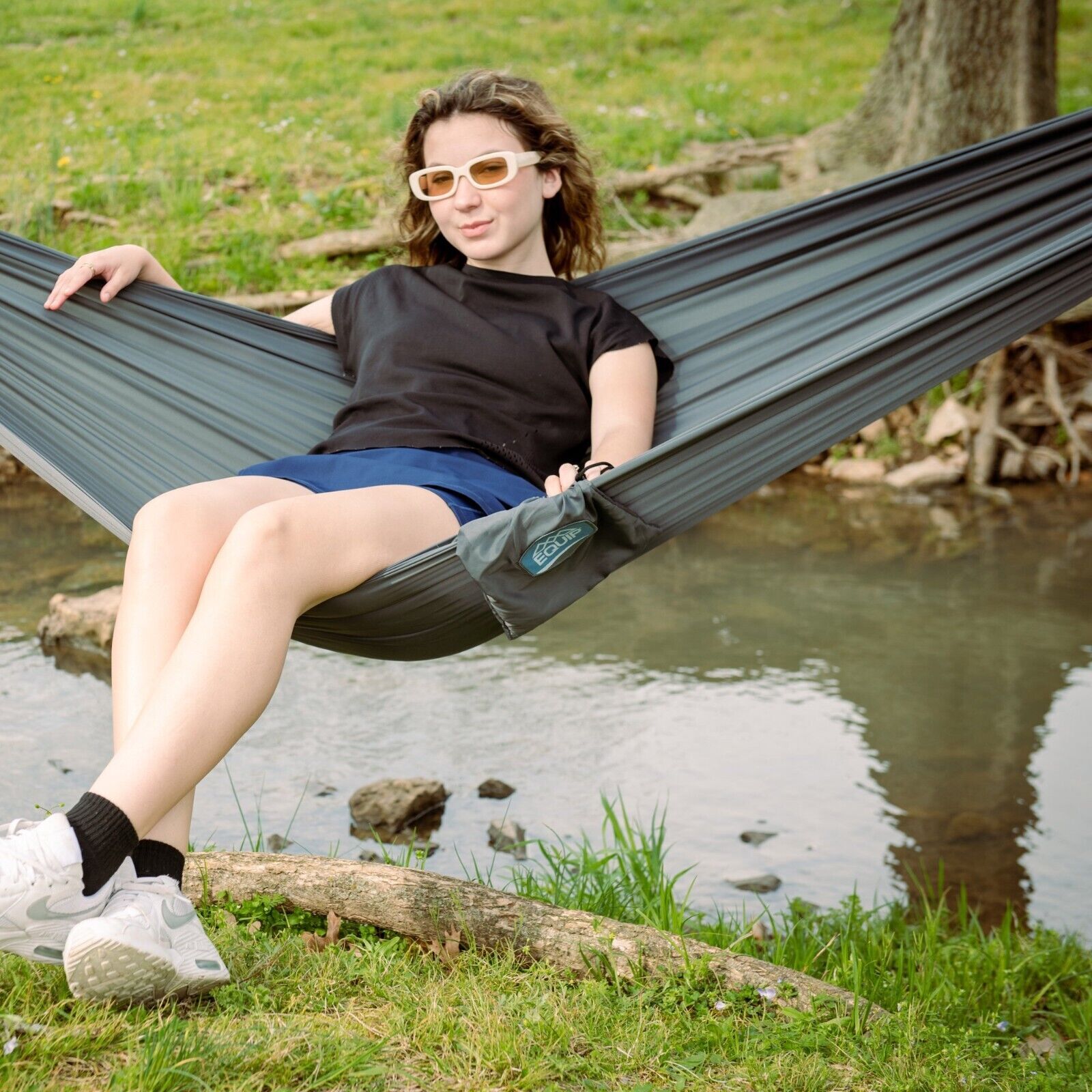 Person Tree/Travel Hammock Verdigris RED, BLUE, GREEN, 108″ L x 56″ W x .05″ H